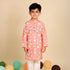 Dancing Elephants Cotton Kurta Set for women, featuring an ivory kurta with an all-over elephant print and a matching