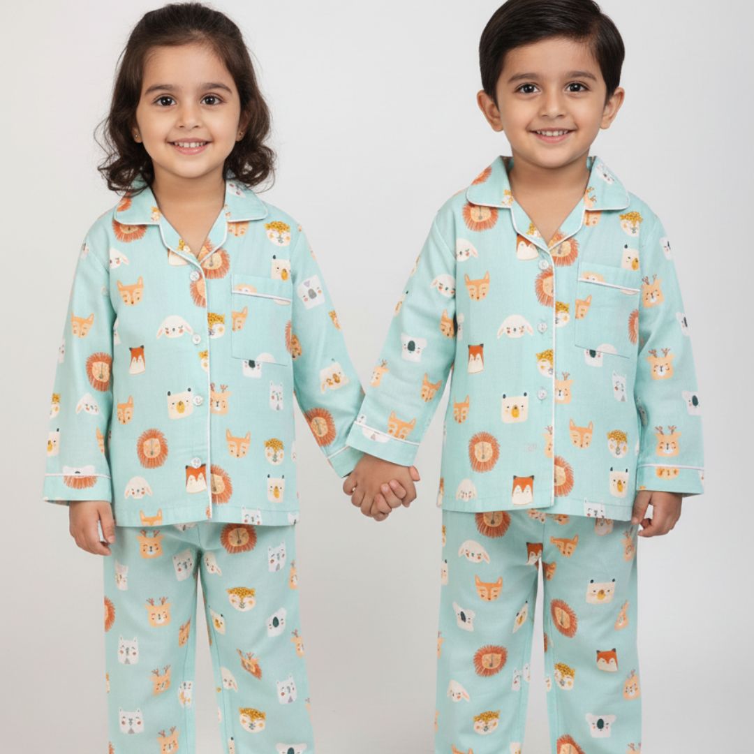 Shy Animals Full Sleeves Night Suit