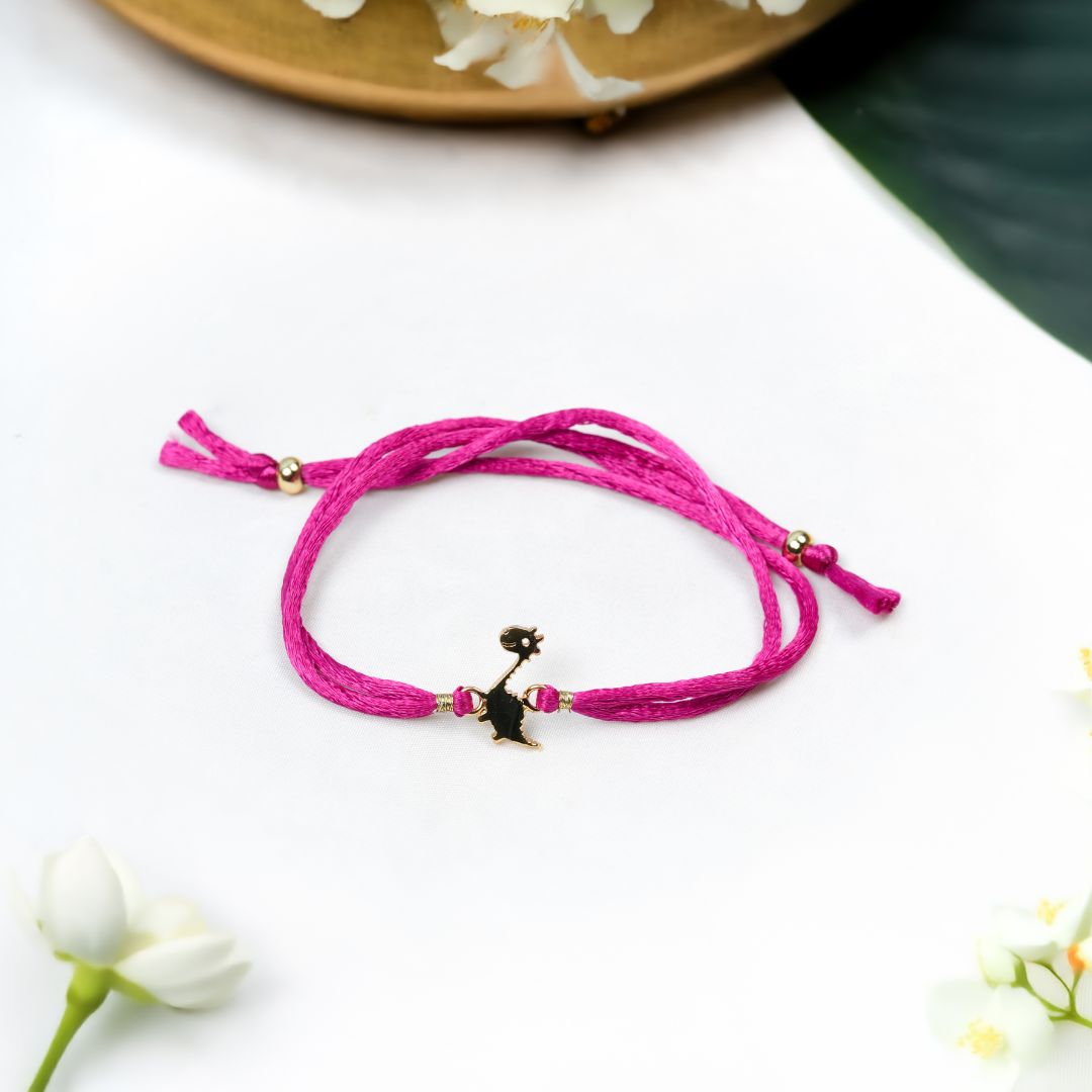 Dinosaur Rakhi - Gold