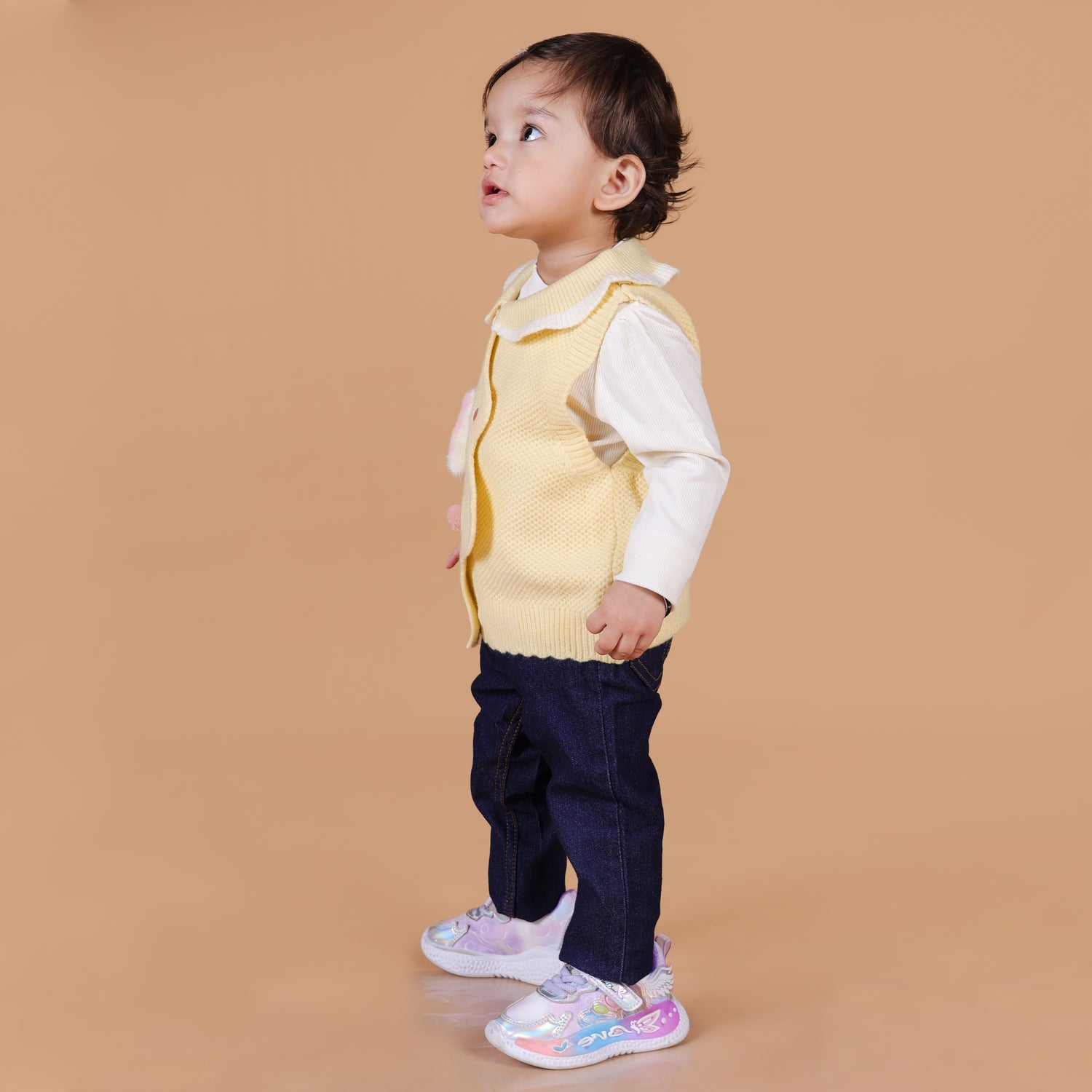 Peekaboo Rabbit Winter Sweater 2pc set - Yellow