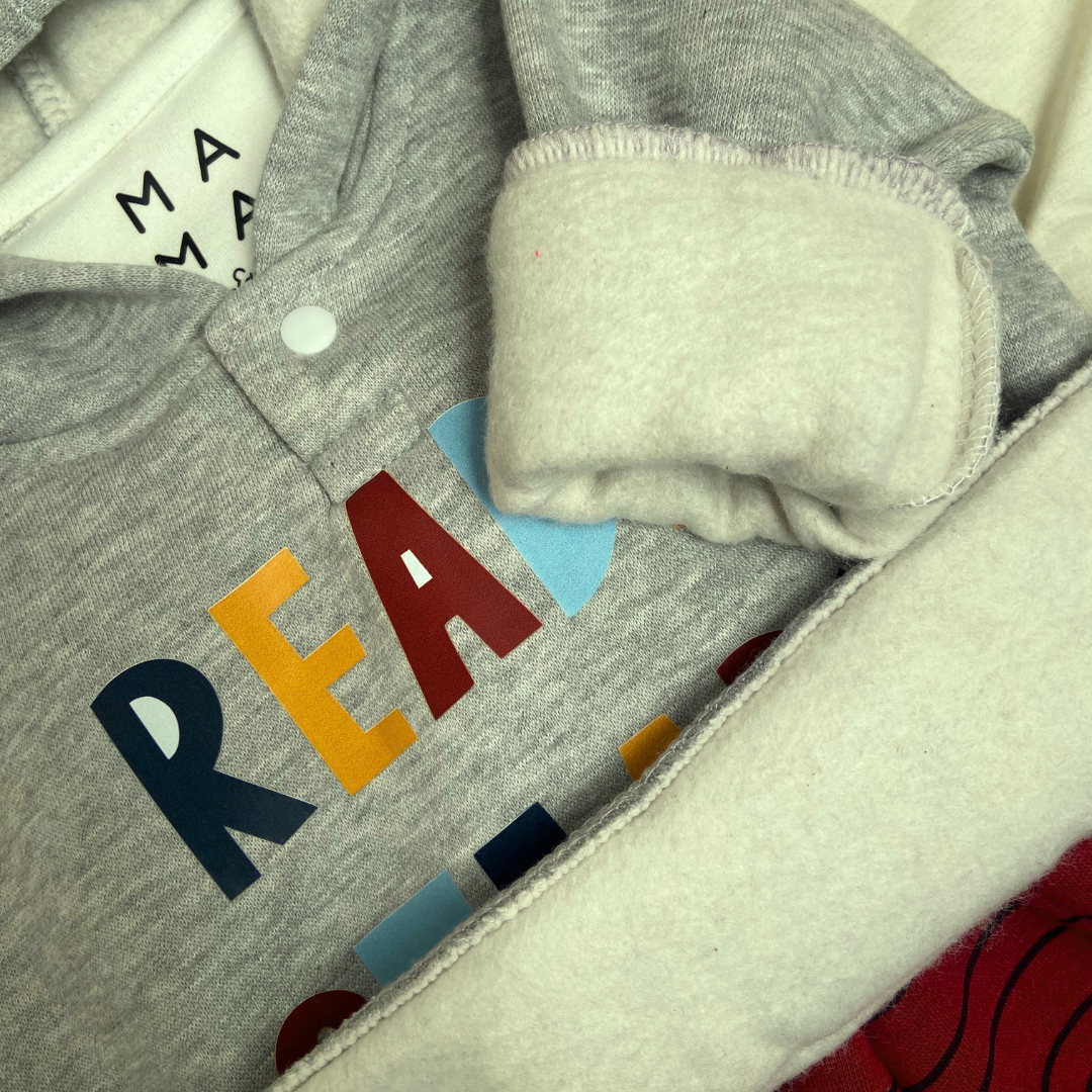 Grey Ready Steady Go Hoodie 2-piece Sweatshirt Set