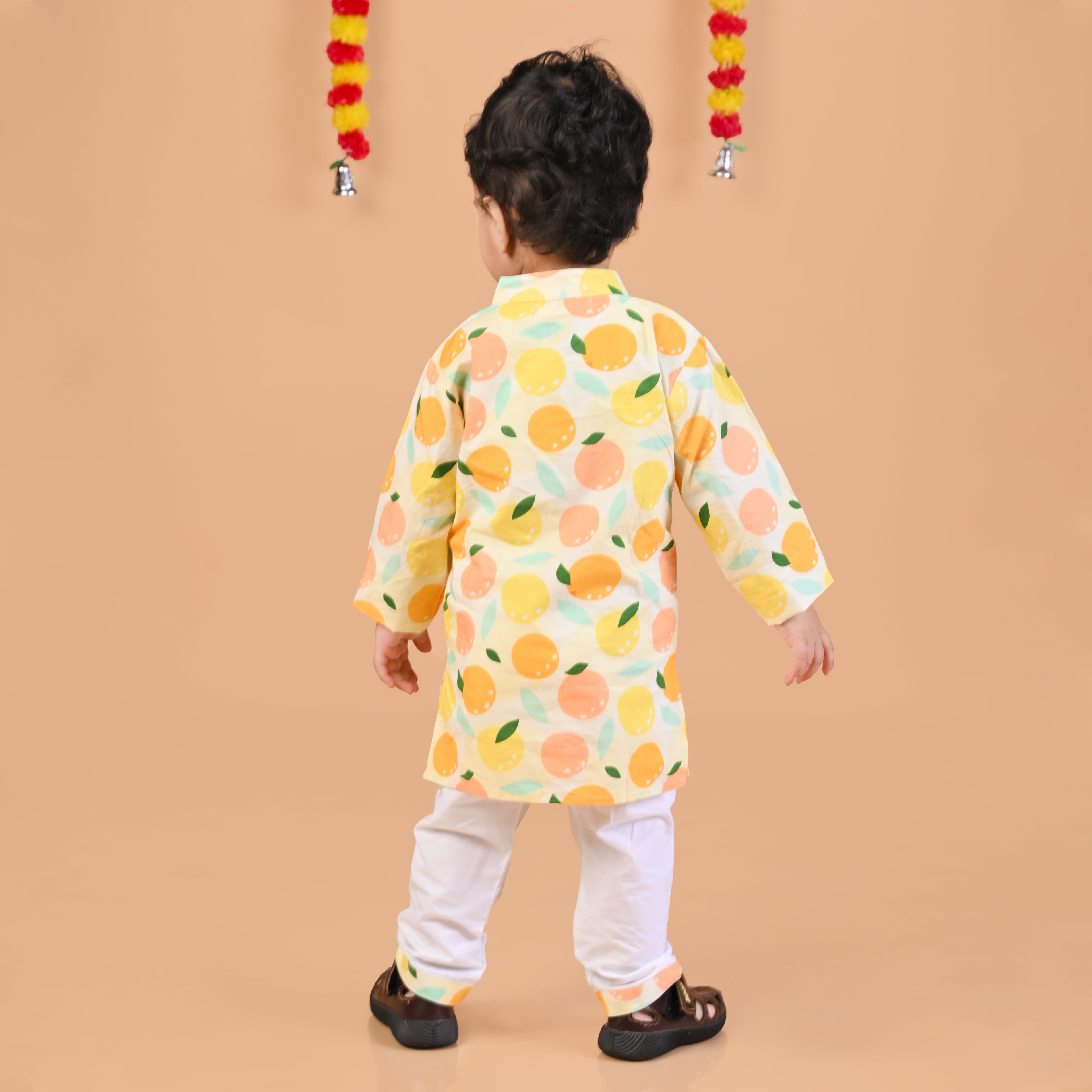 Tangy Tangerine Kurta Set