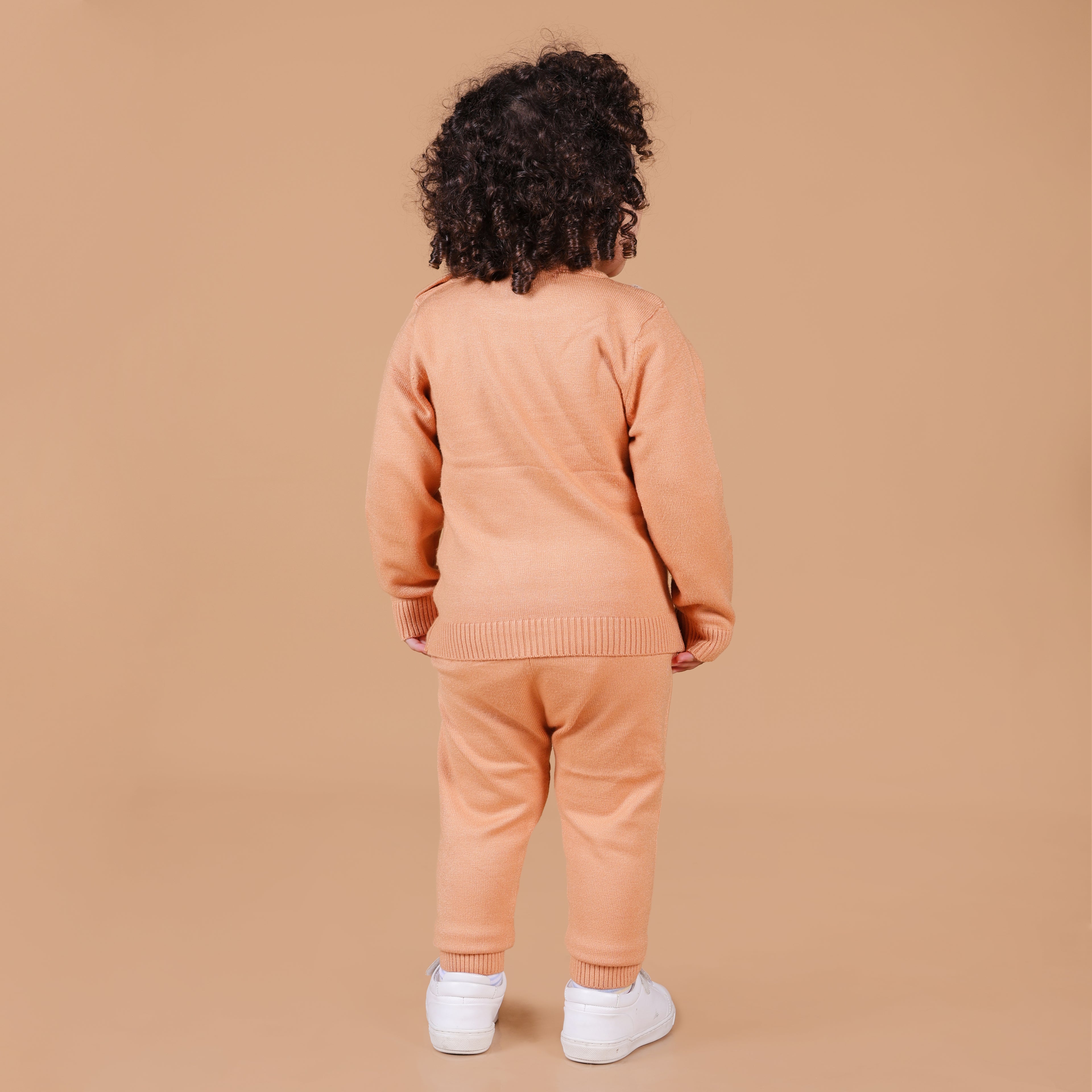 Mighty Dino Knitted Winter Co-Ord Set - Brown