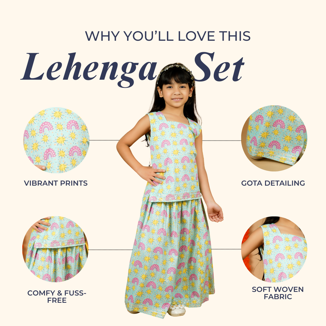 Fireworks &amp; Rainbows Lehenga Set