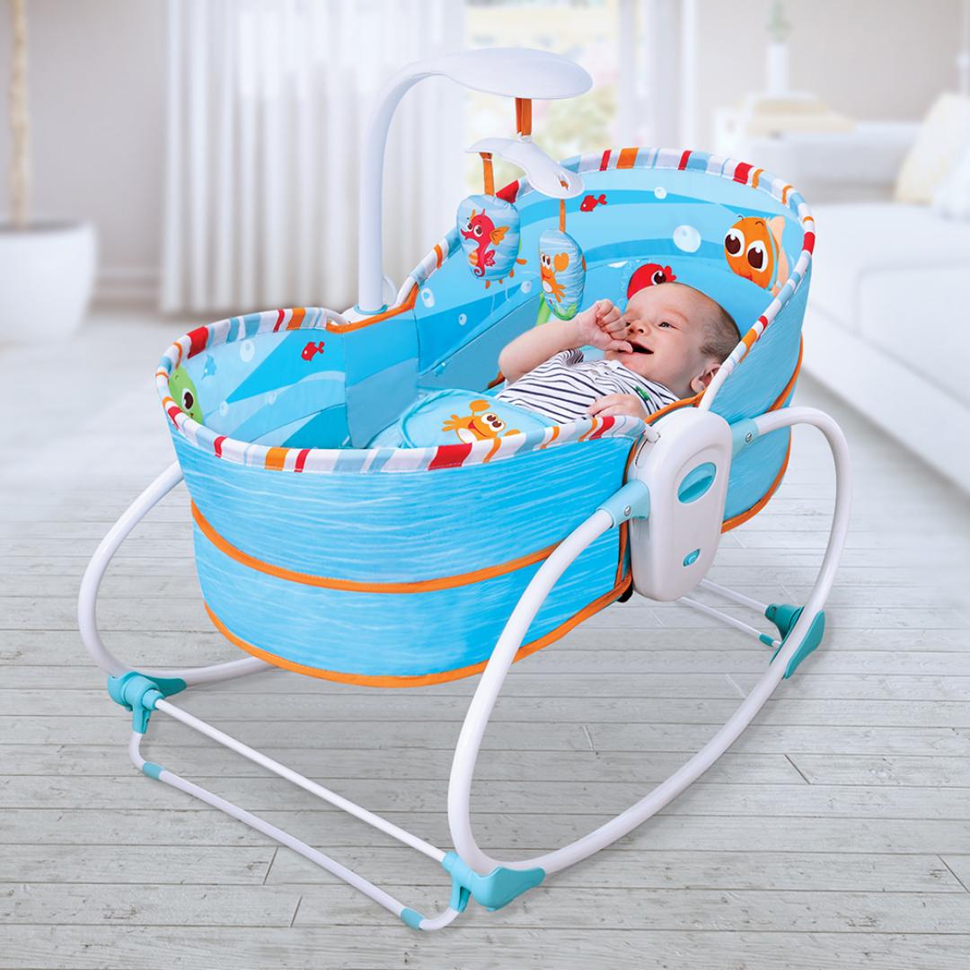 Mastela Rocker 5in1 Rocker &amp; Bassinet Aqua Birth to 48 Months