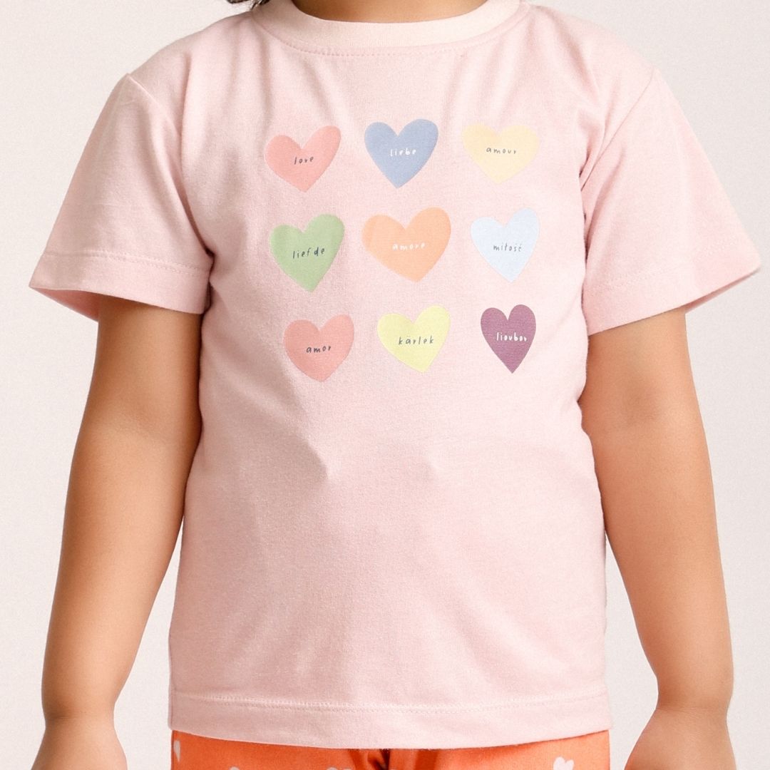 Amour Cotton T-Shirt &amp; Shorts Set
