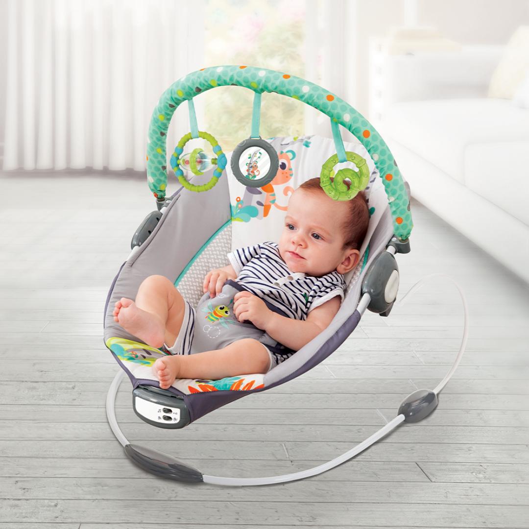 Mastela Bouncer Music Vibrations Bouncer Grey 3 to 12 Months