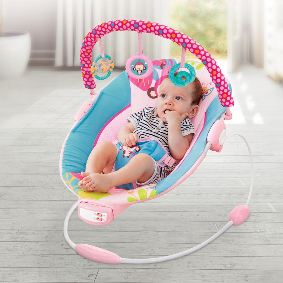 Mastela Bouncer Music Vibrations Bouncer Pink &amp; Blue 3 to 12 Months