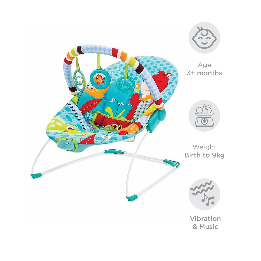 Mastela Bouncer Soothing Vibration Bouncer Green 3 to 12 Months