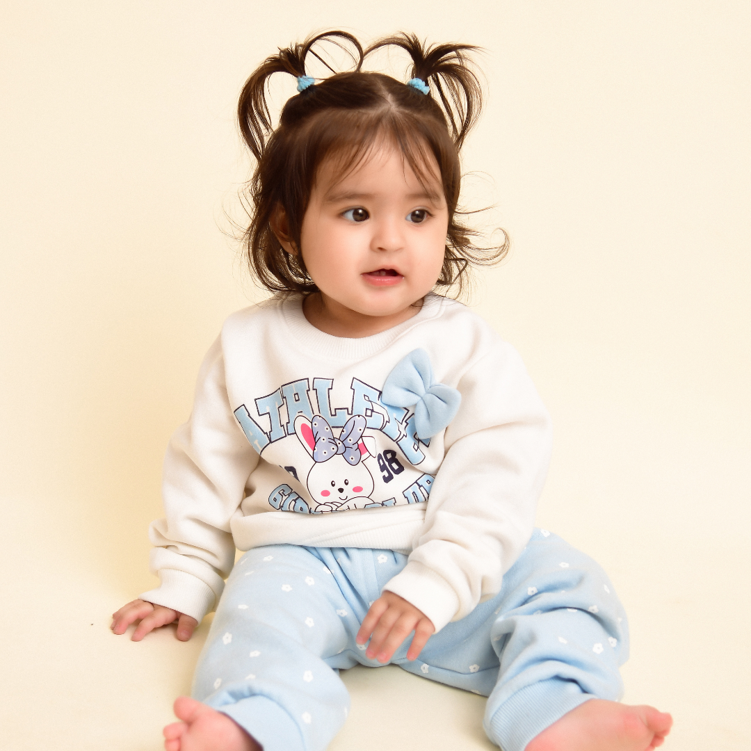 Cute Bow Fleece Co-ord Set
