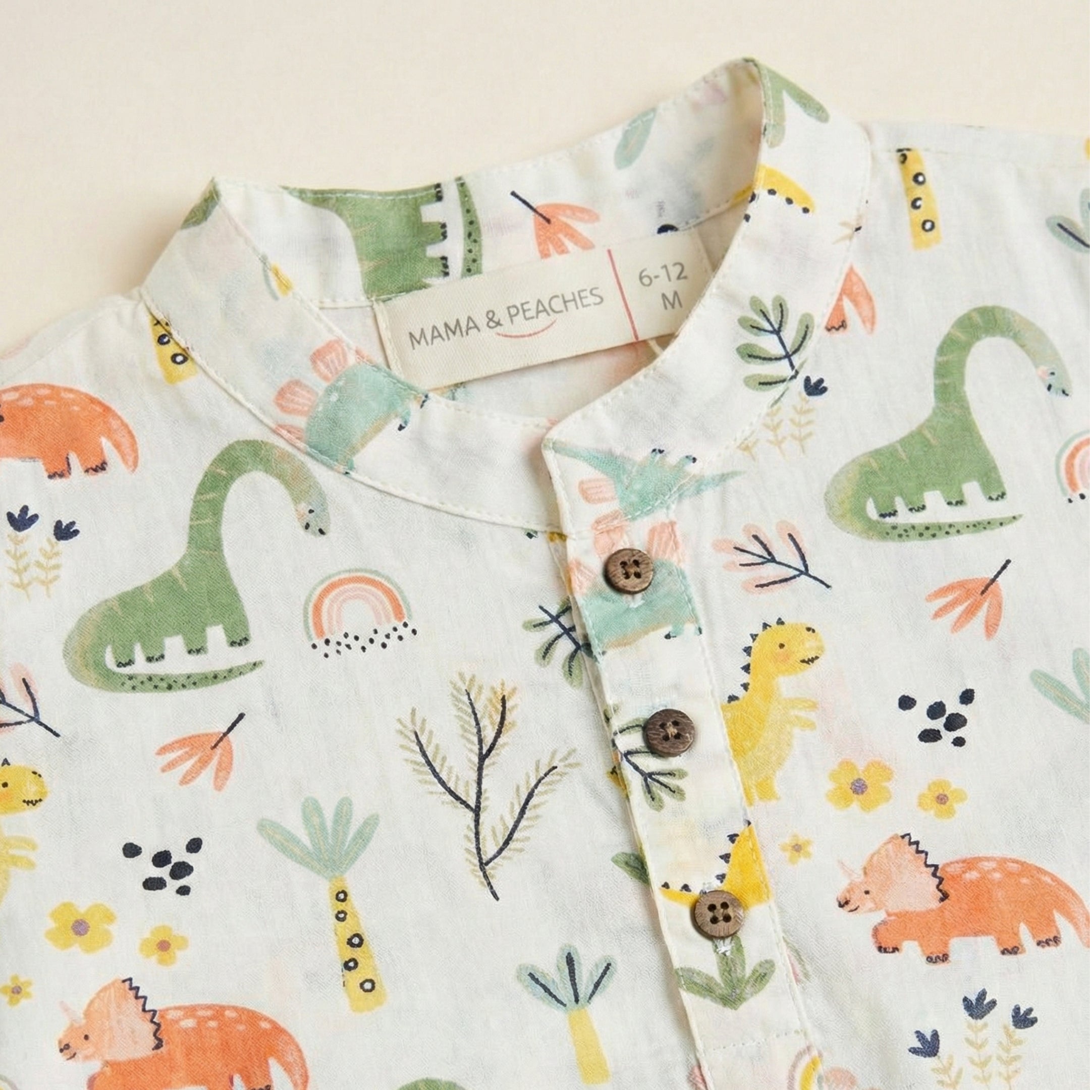 Dancing Dinosaurs Cotton Kurta Set