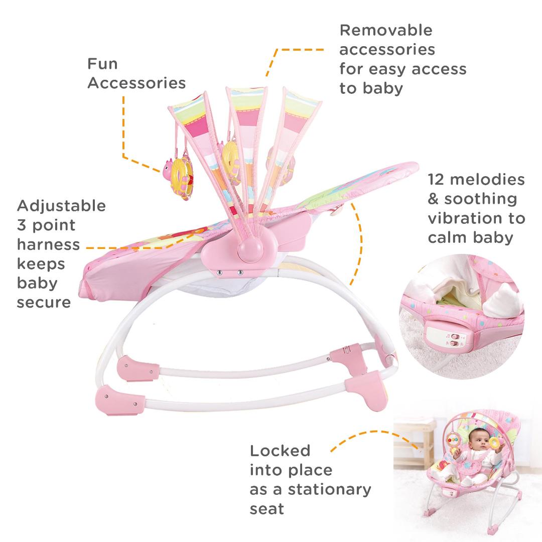 Mastela Rocker Baby Rocker Pink Birth to 36 Months