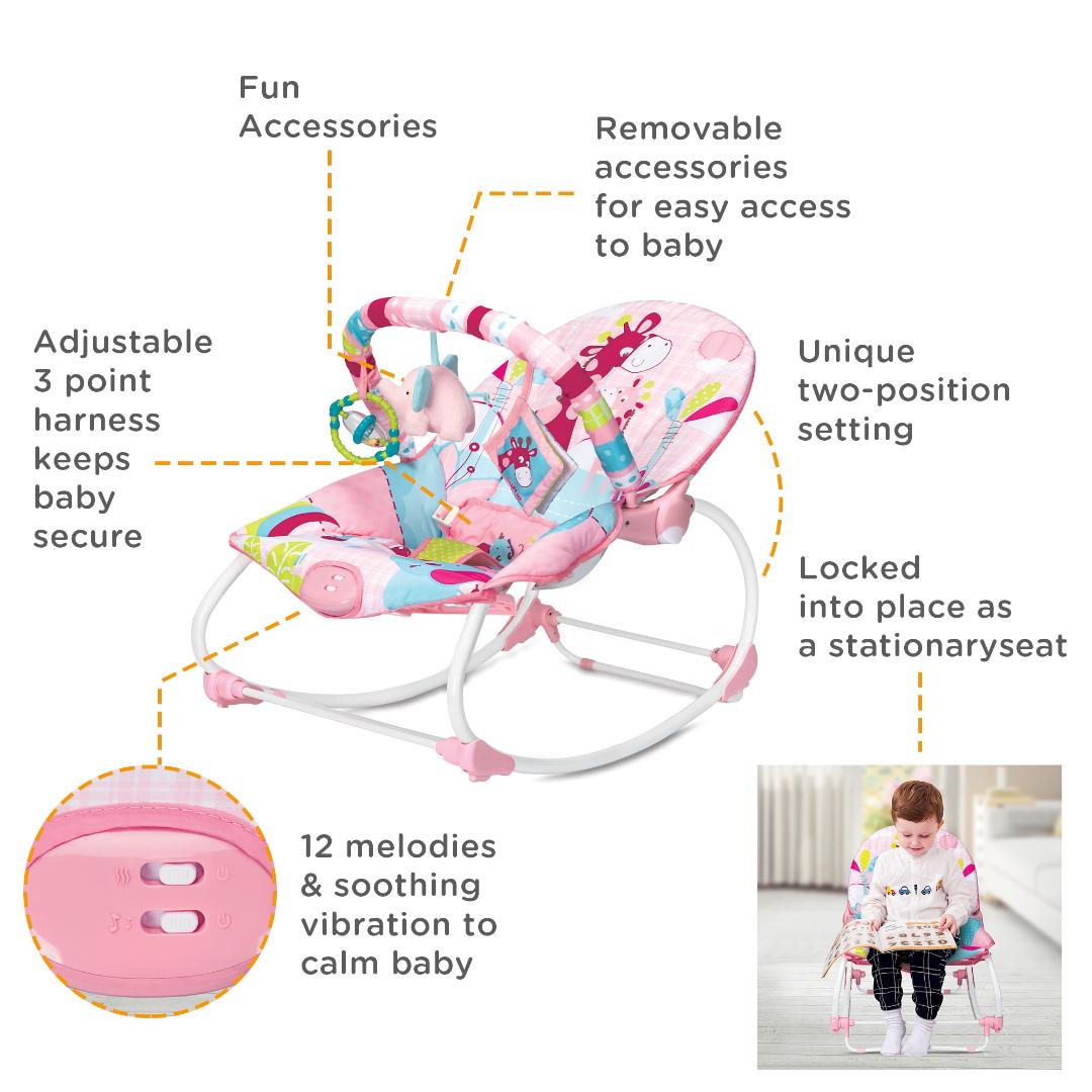 Mastela Rocker Baby Rocker Pink 2 Birth to 36 Months