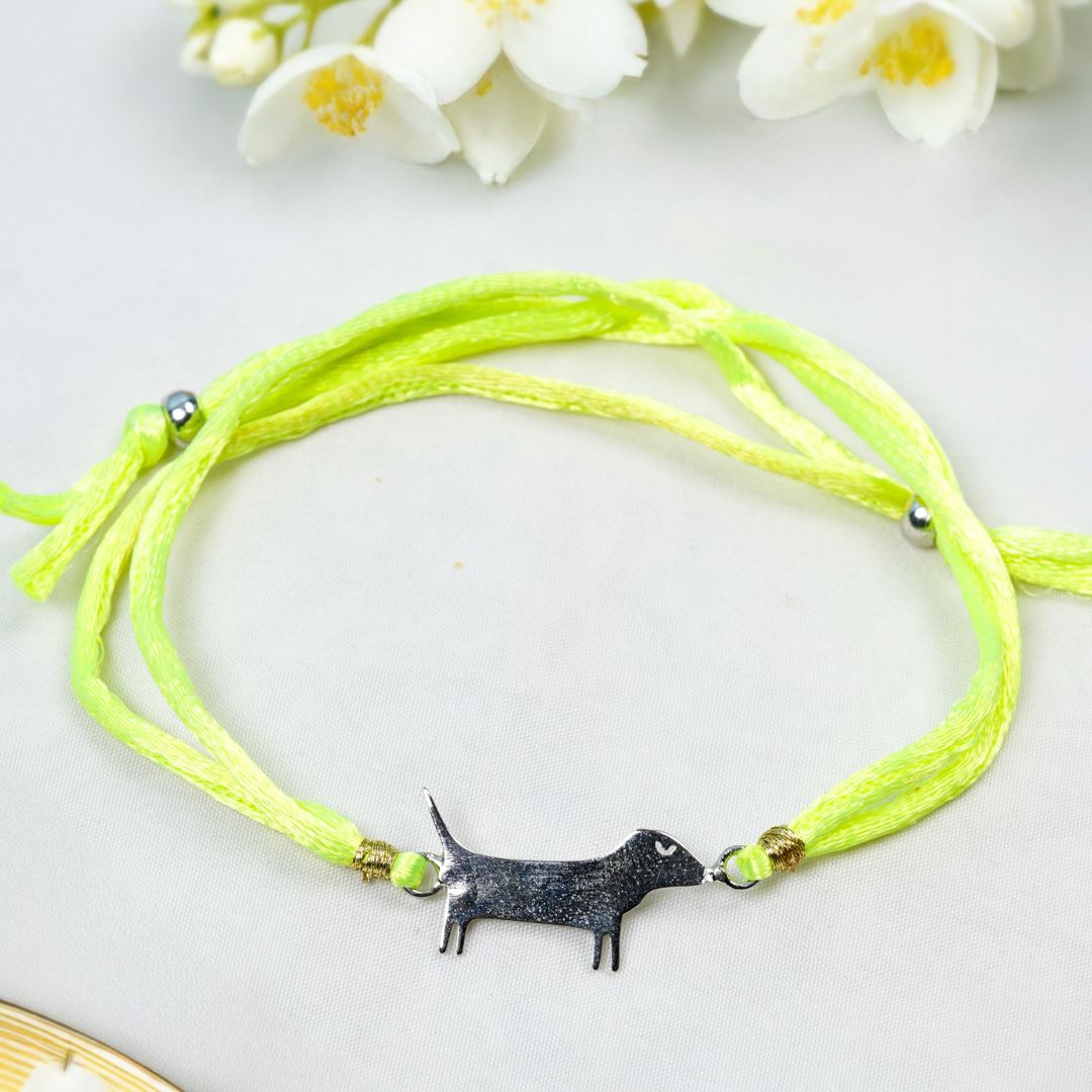 Dachshund Rakhi - Silver