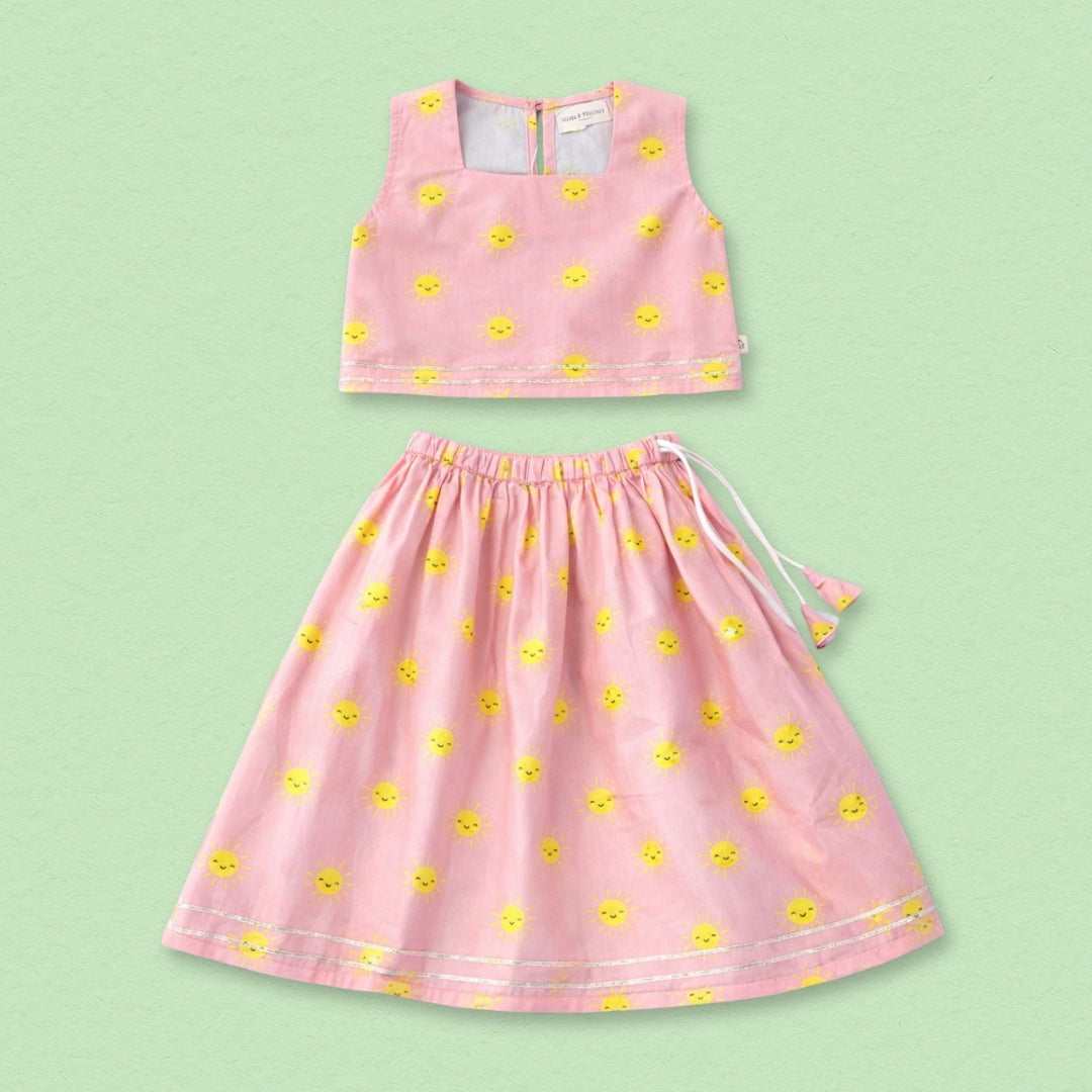 Pink Sun Lehenga Set