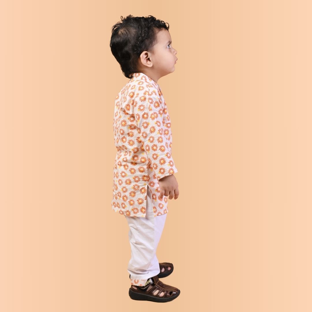 100% Cotton Kurta Set, Sunflower