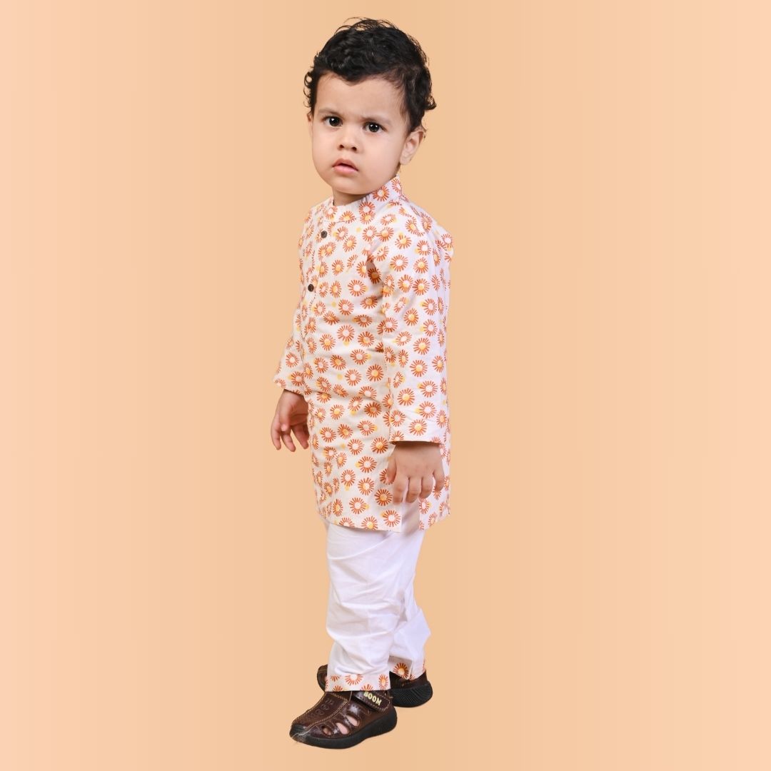 100% Cotton Kurta Set, Sunflower