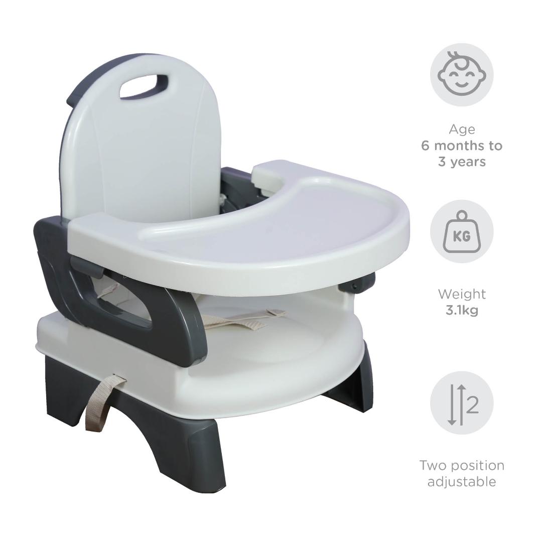 Mastela Booster Seat Folding Booster Seat Grey 6 to 48 Months