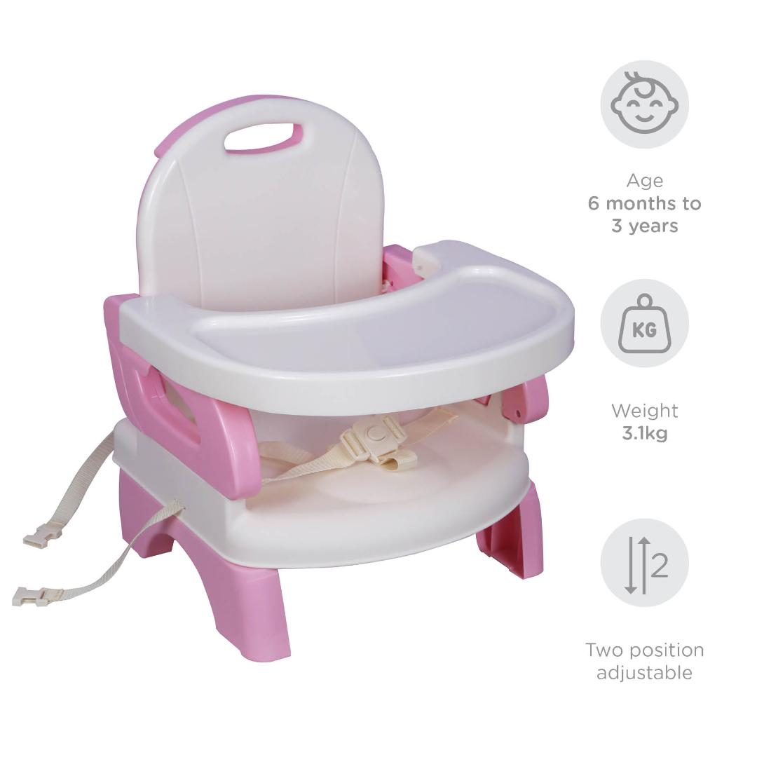 Mastela Booster Seat Folding Booster Seat Pink 6 to 48 Months