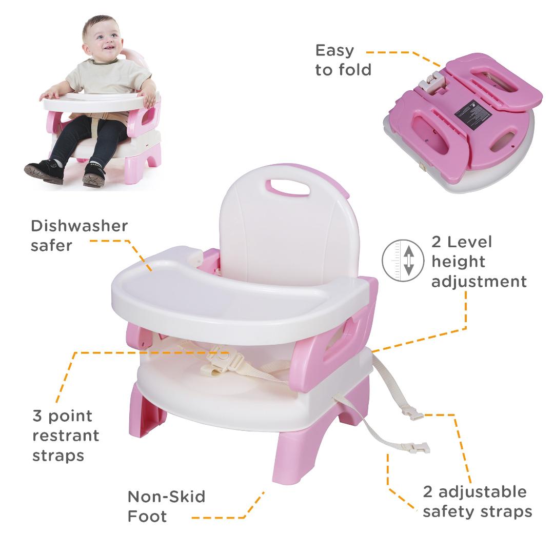 Mastela Booster Seat Folding Booster Seat Pink 6 to 48 Months