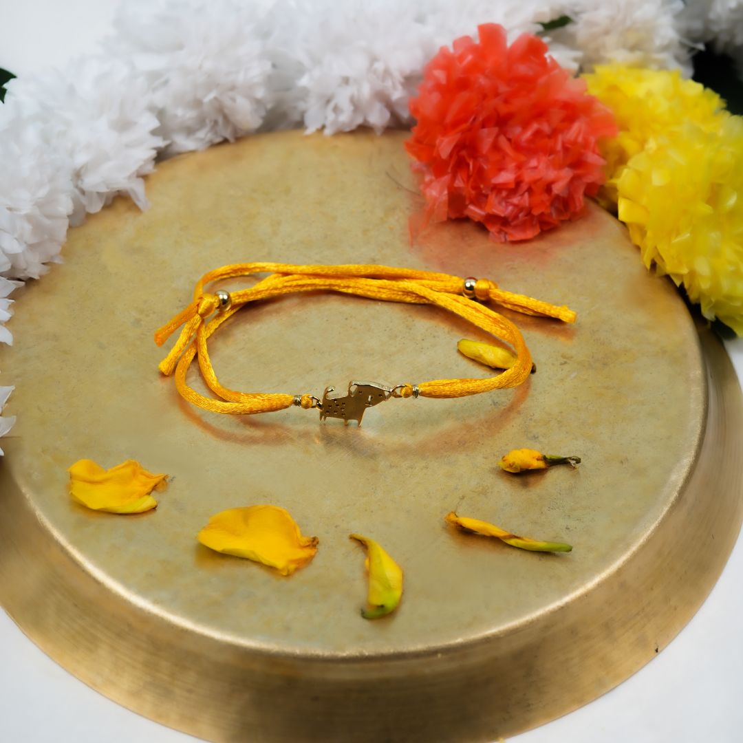 Puppy Rakhi - Gold