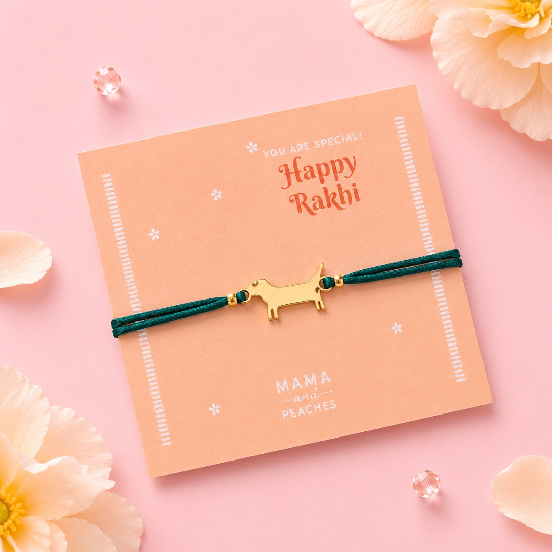 Dachshund Rakhi - Gold