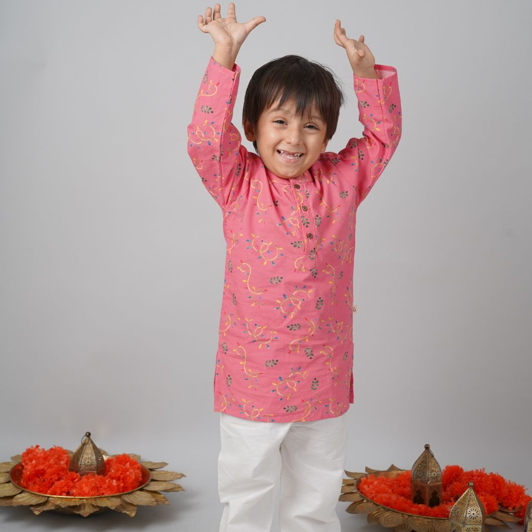 String Lights Kurta Set