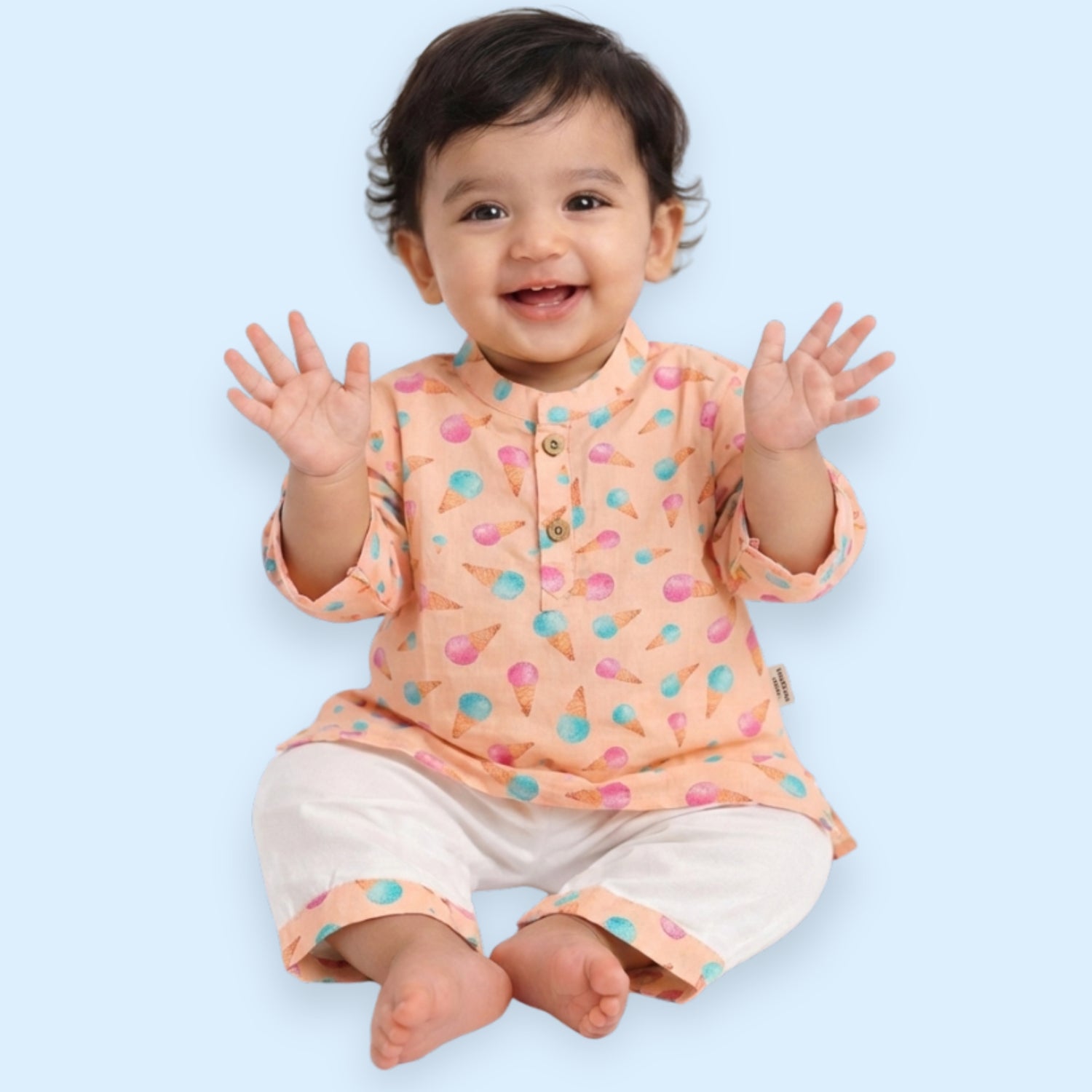 Raining Ice Creams Cotton Kurta Set