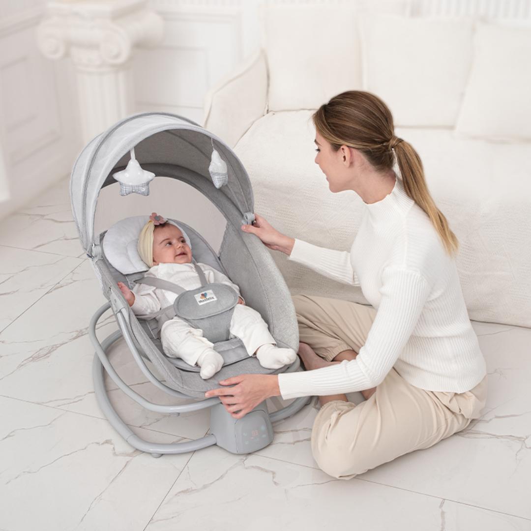 Mastela Swing Deluxe 4in1 Swing &amp; Rocker Grey Birth to 36 Months