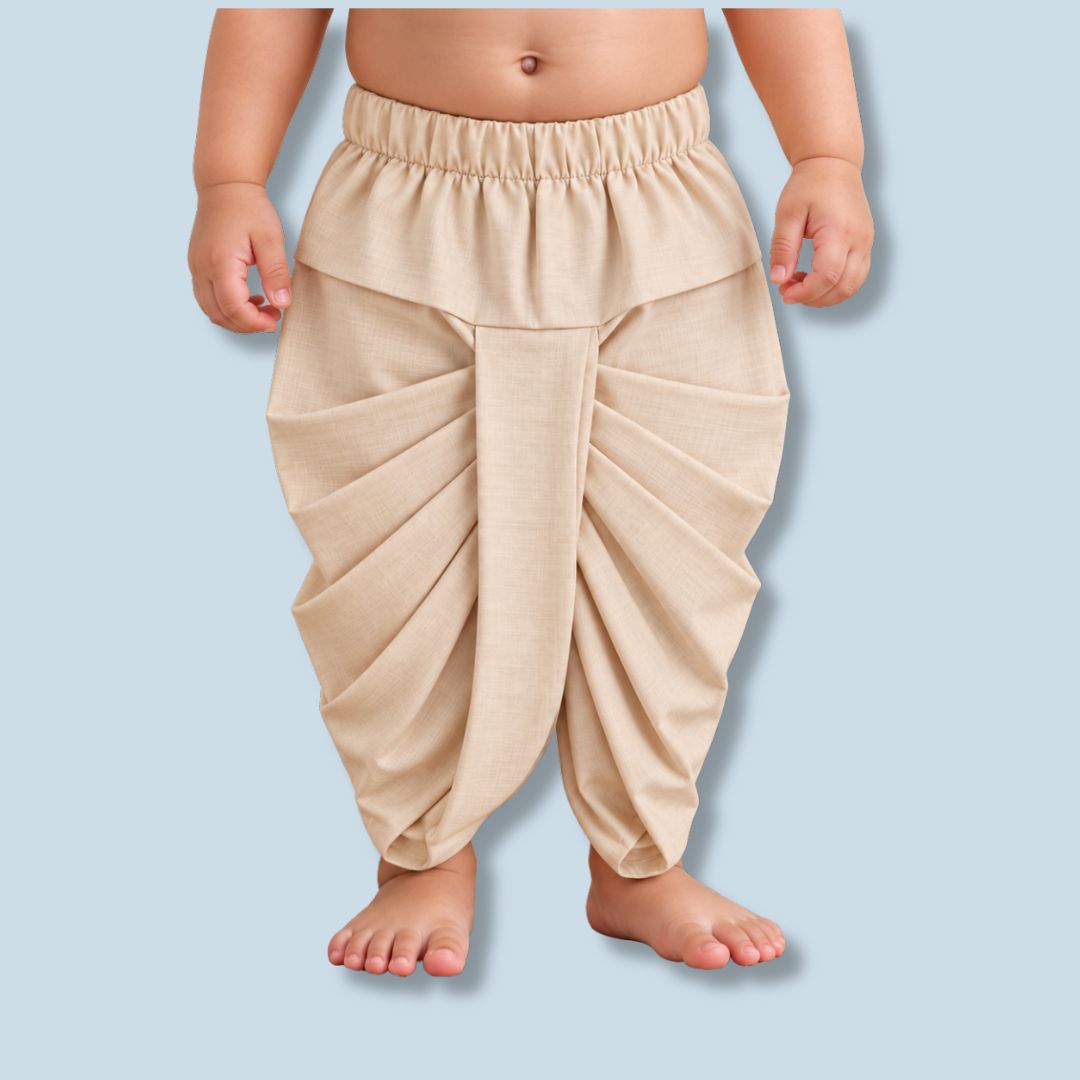 Unisex Cotton Dhoti - Beige