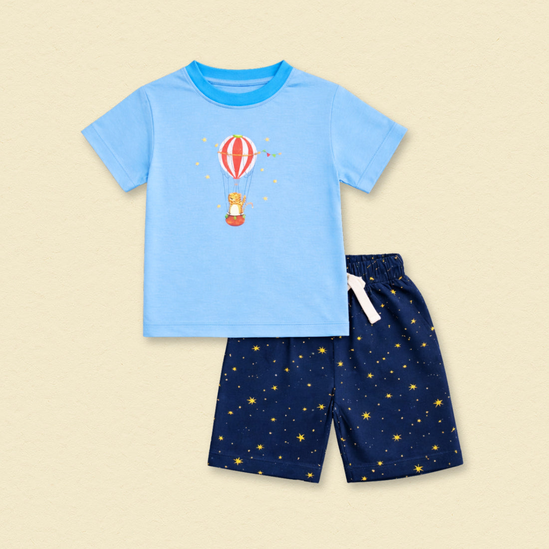 Dreamy Circus Cotton T-Shirt & Shorts Set