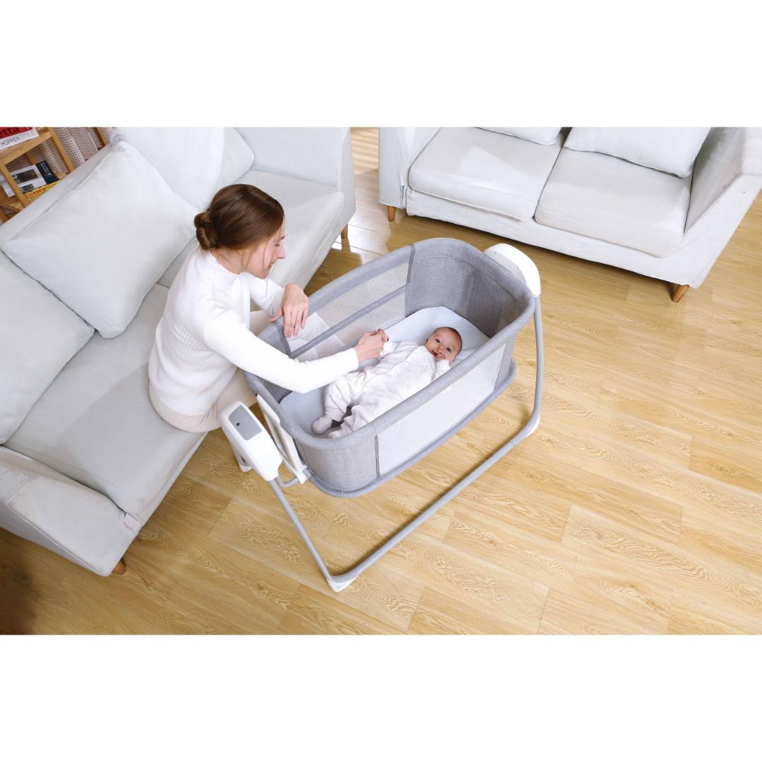 Mastela Rocker &amp; Bassinet Deluxe 4in1 Bassinet Grey Birth to 36 Months