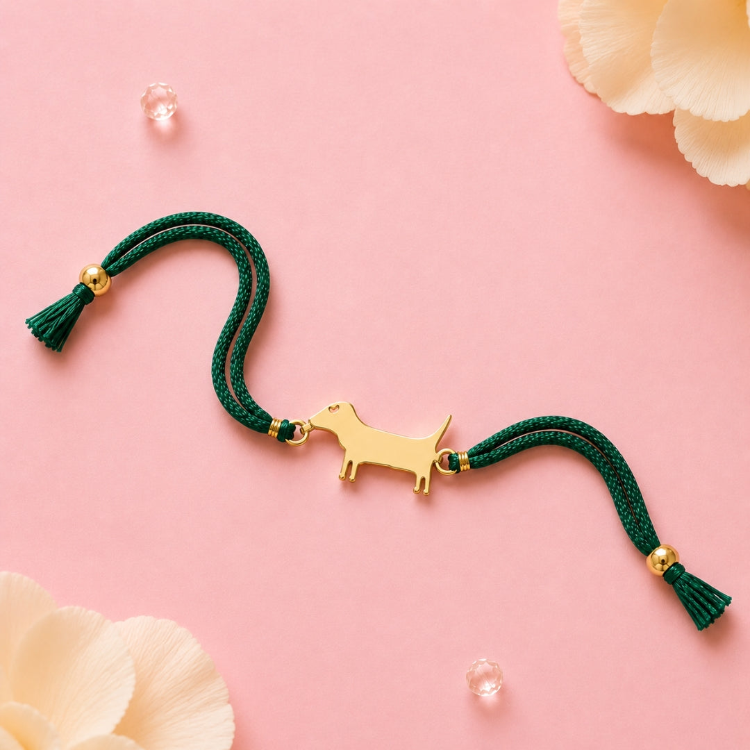 Dachshund Rakhi - Gold