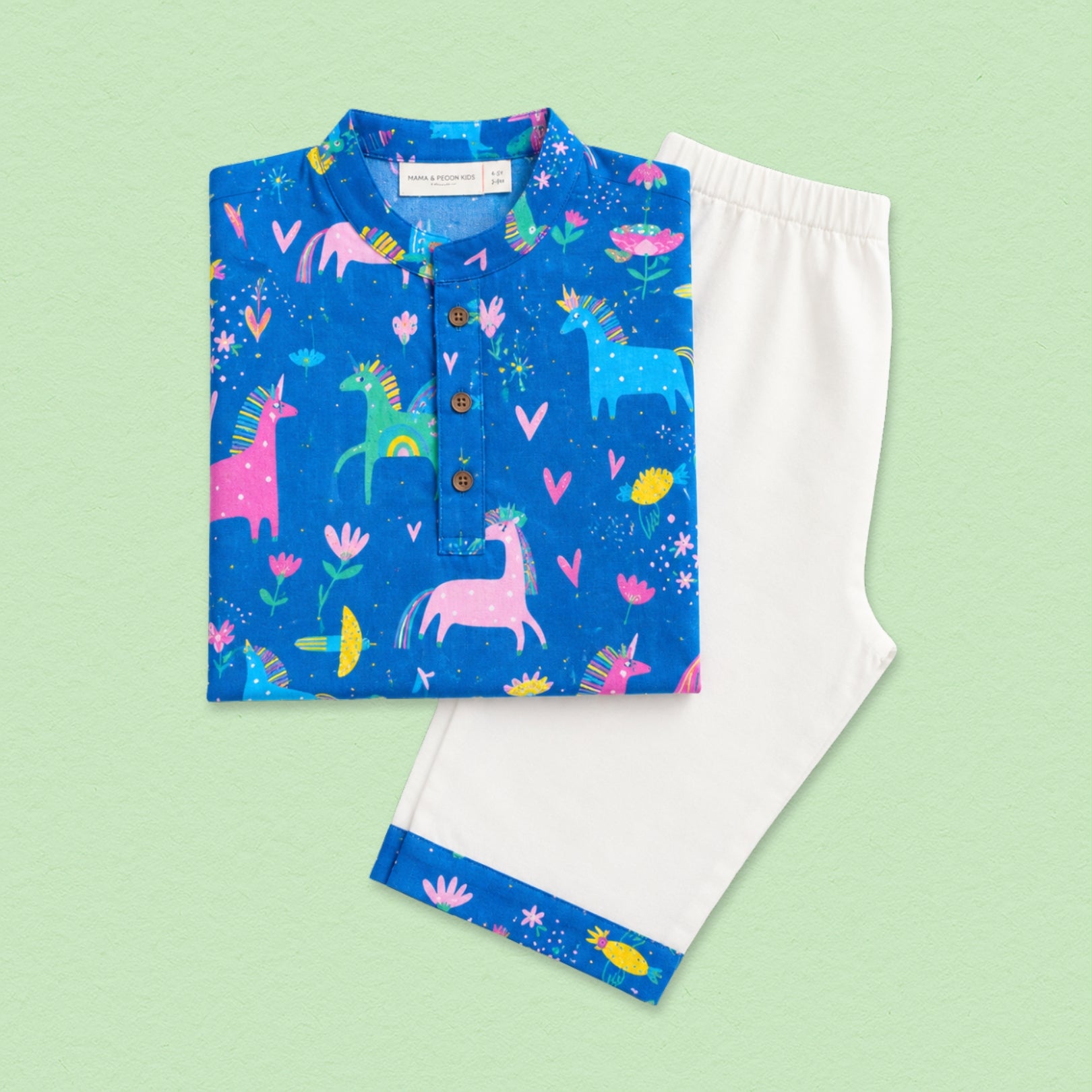 Mystical Unicorn Cotton Kurta Set