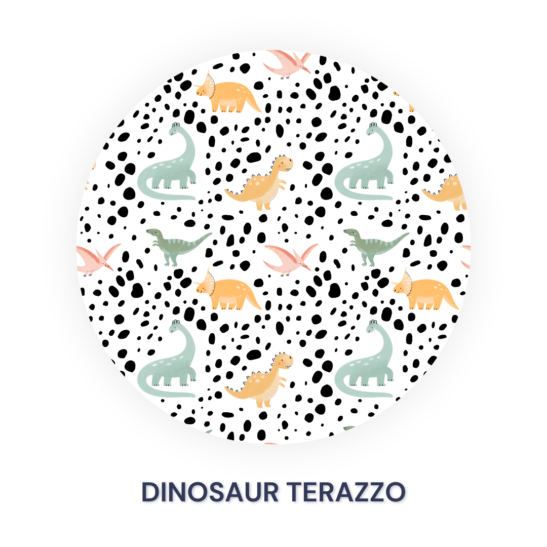 Dinosaur Terazzo Zipped Footed Sleepsuit