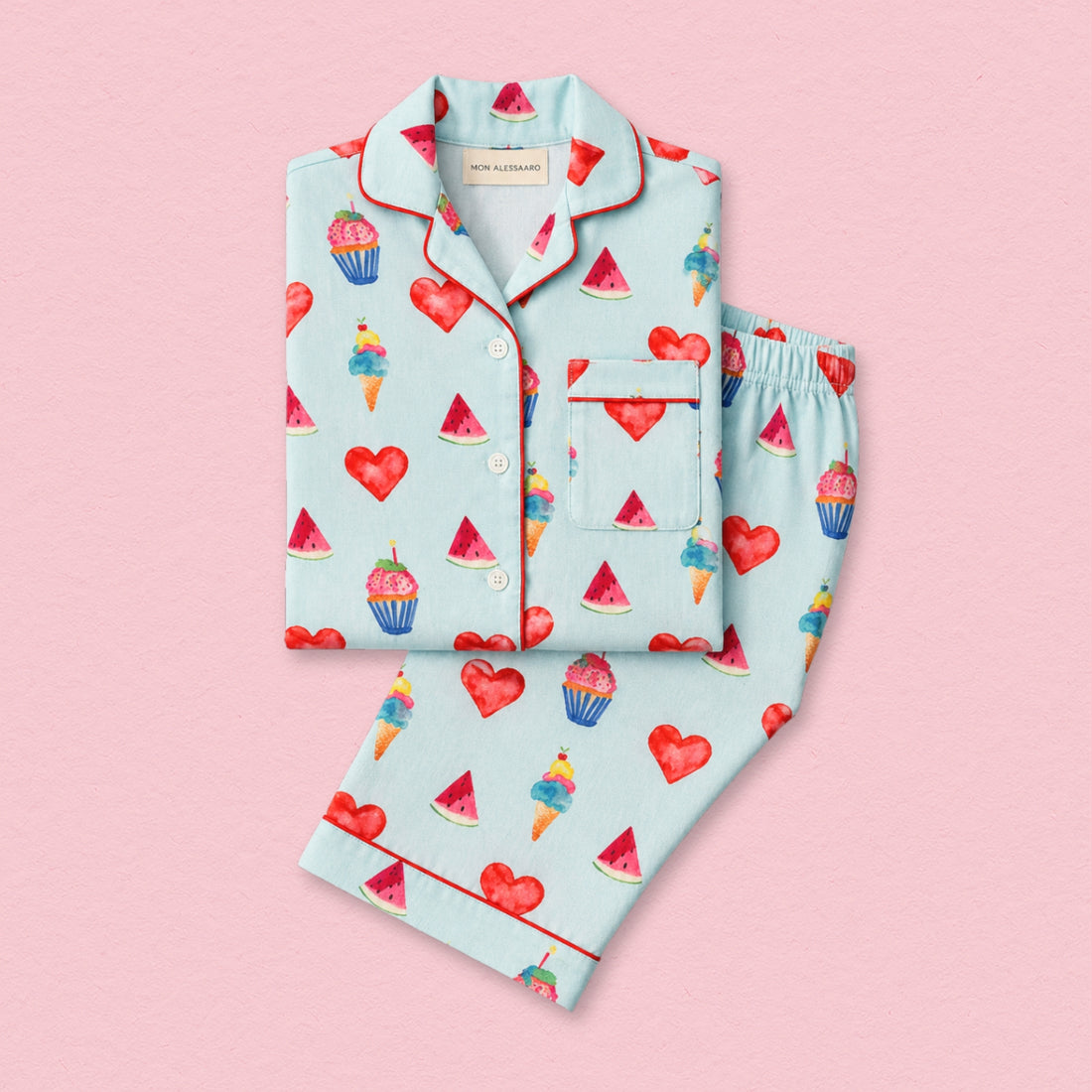 Cupcakes &amp; Dreams Full Sleeves Night Suit