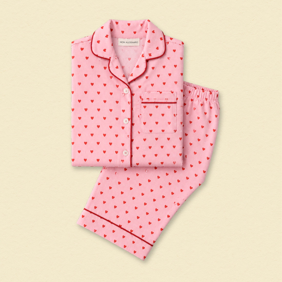 Hearts Full Sleeves Night Suit