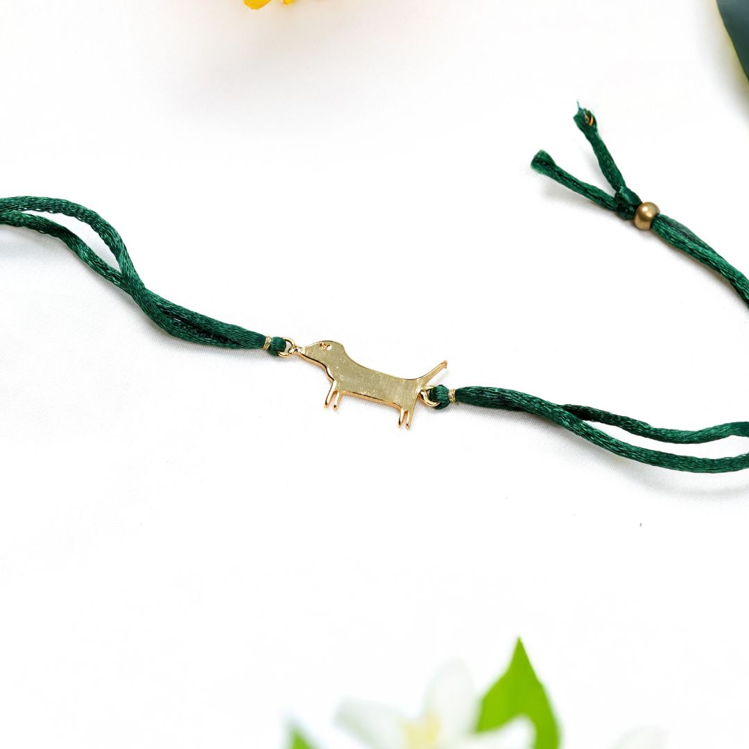 Dachshund Rakhi - Gold