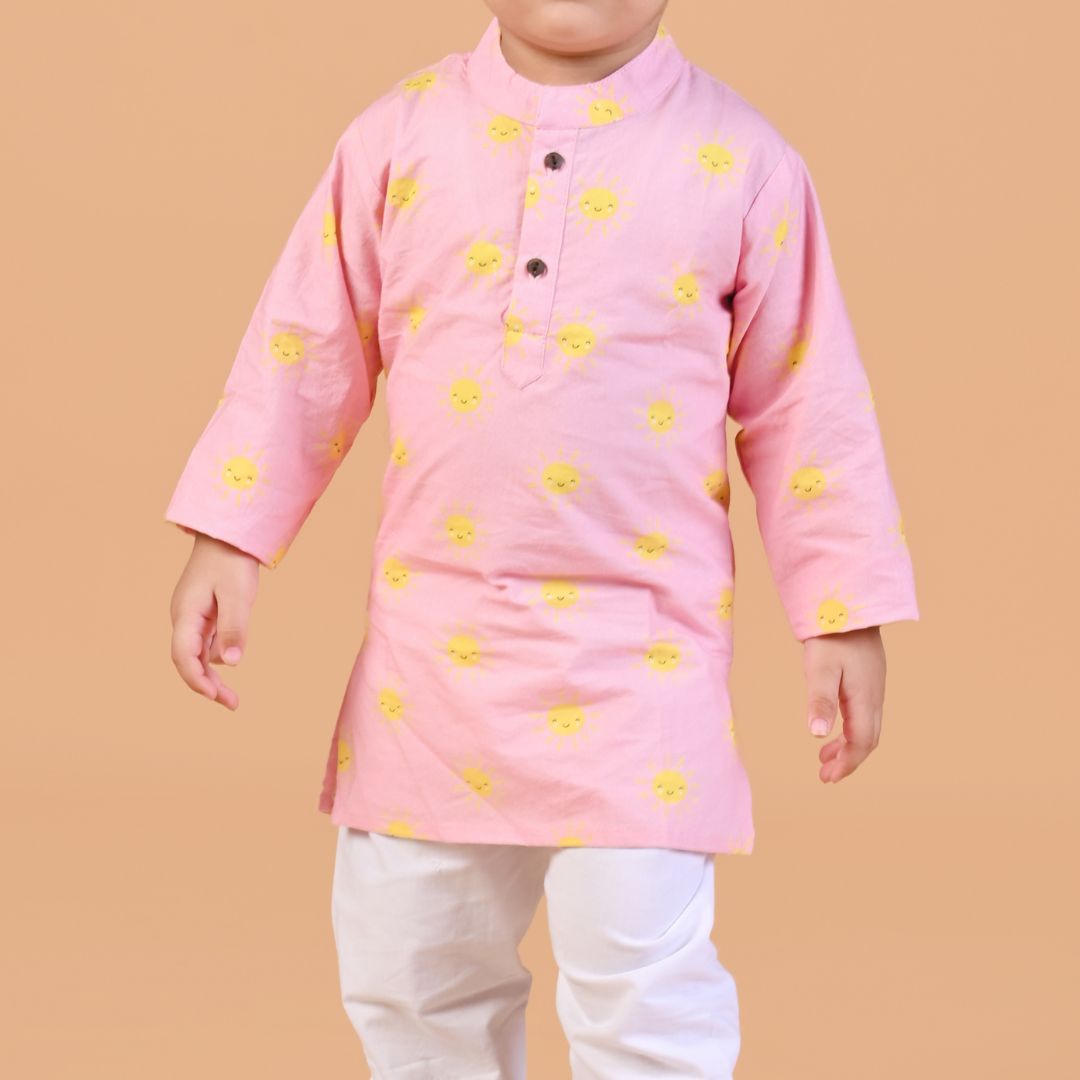 Pink Sun Kurta Set