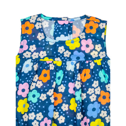 Balloon Sunsuit in Blue Floral