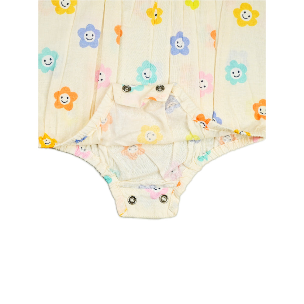 Balloon Sunsuit in Smiling Flowers