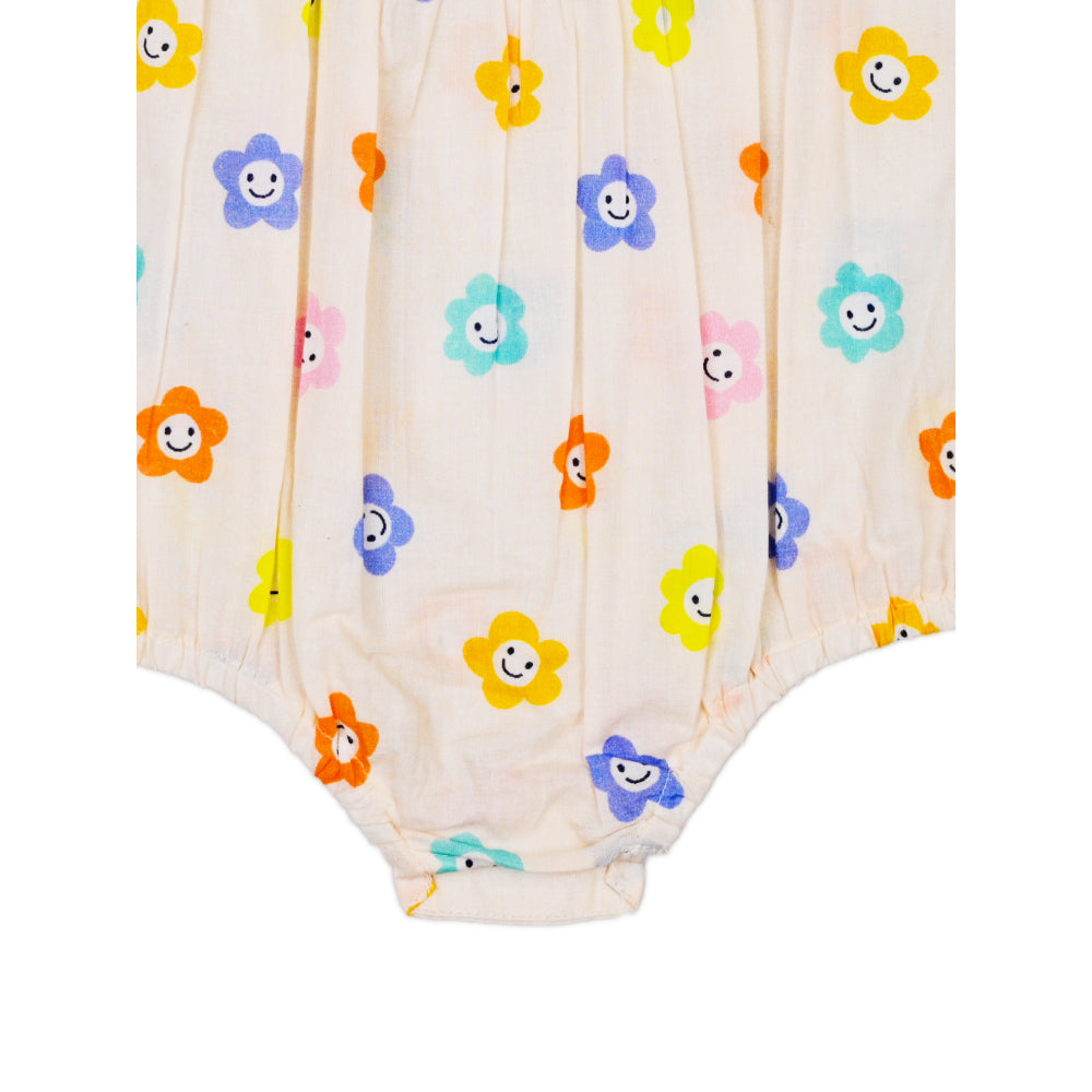 Balloon Sunsuit in Smiling Flowers