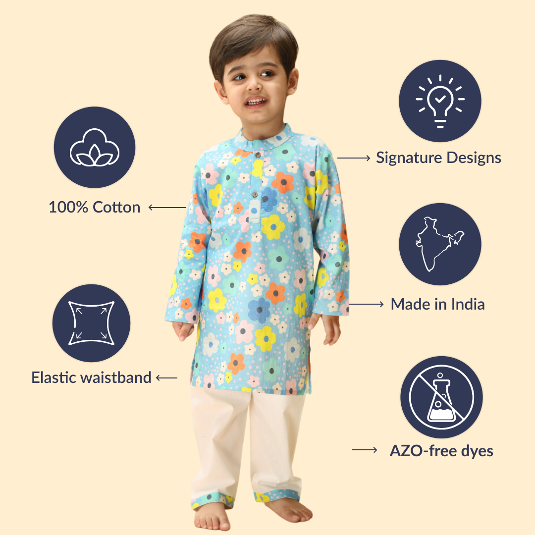 Bright Floral Kurta Set