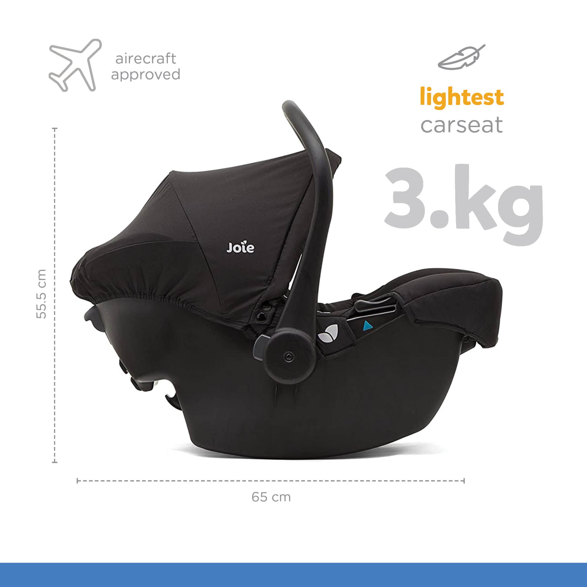 Joie Infant Carrier Juva Black Ink Birth to 12 Months