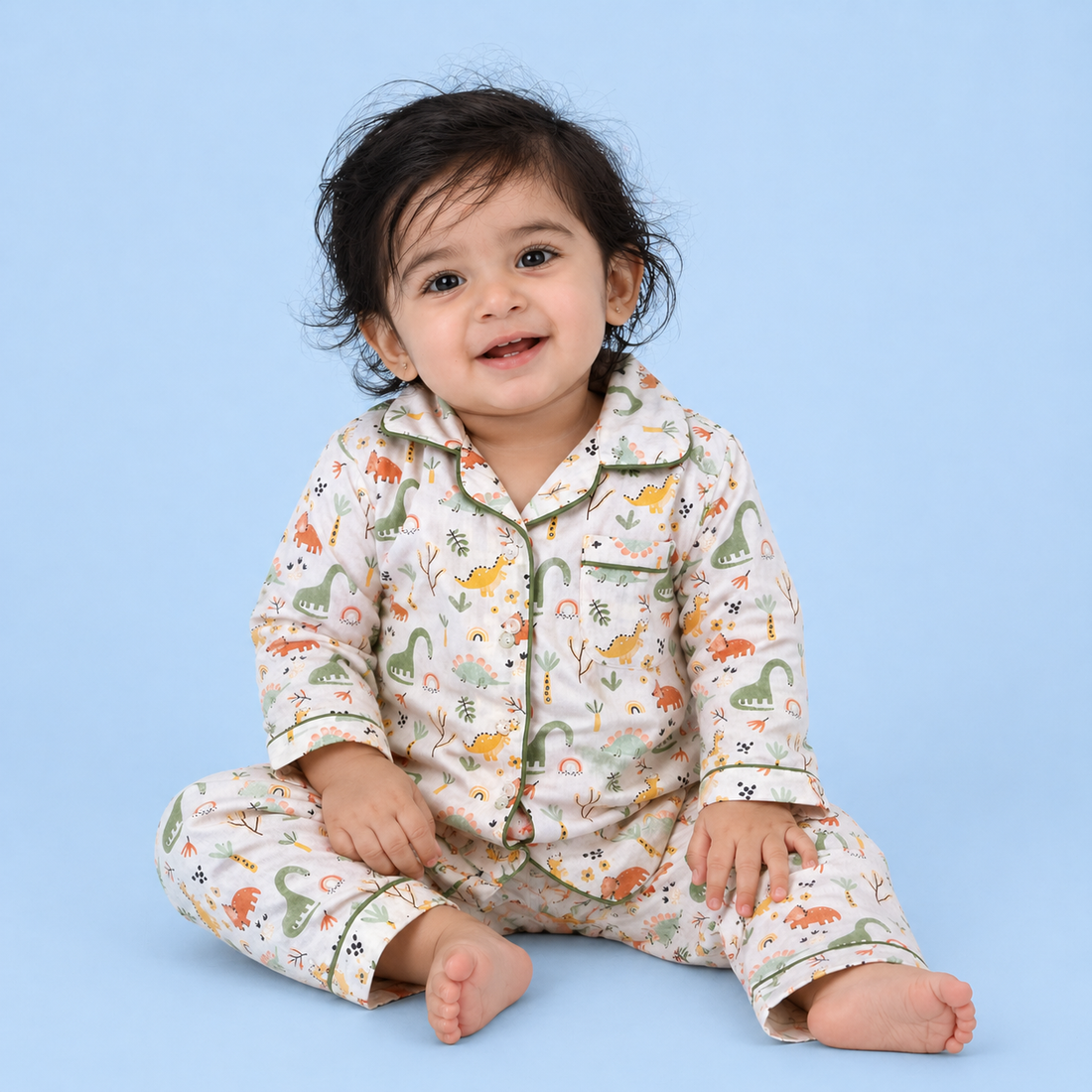 Dancing Dinosaur Full Sleeves Night Suit