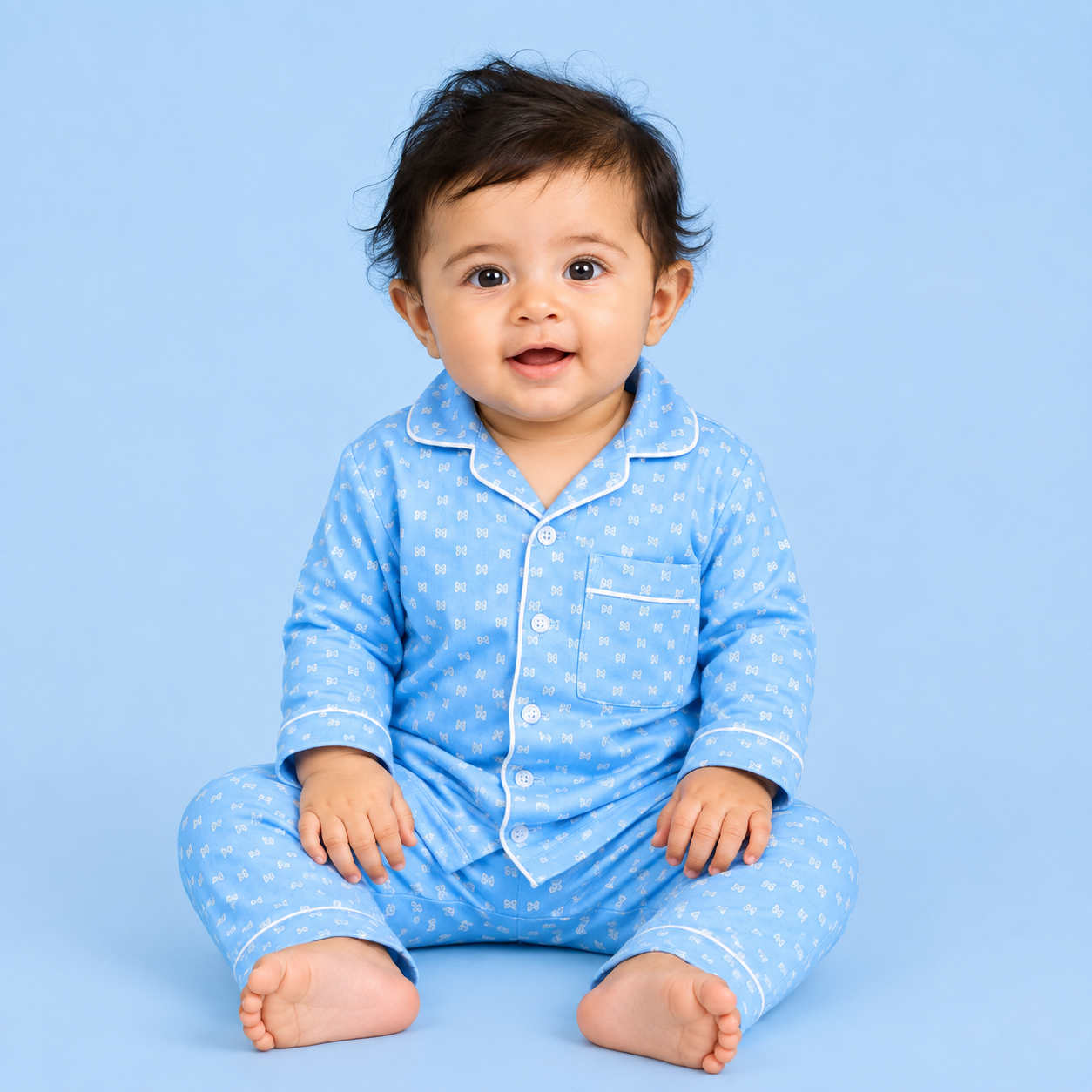Happy Spots Full Sleeves Night Suit