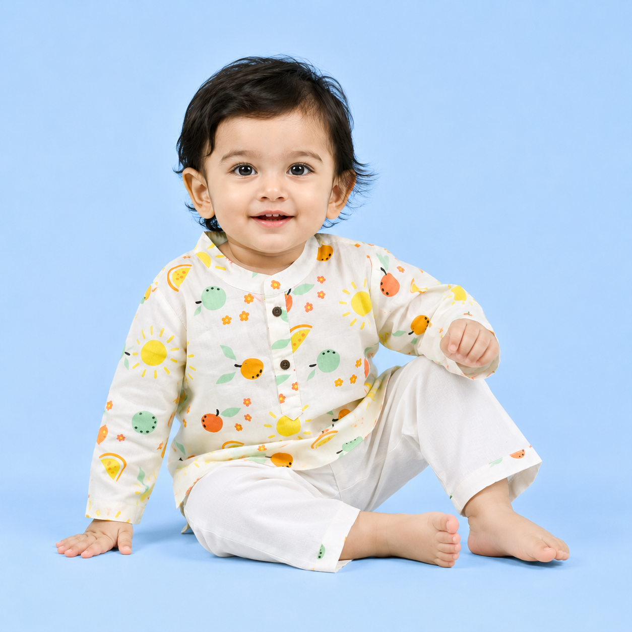 Citrus Cotton Kurta Set