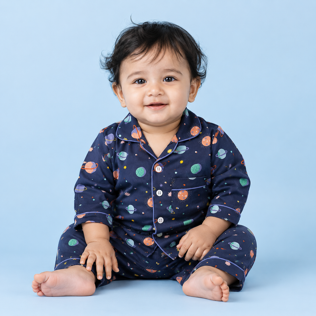Space Full Sleeves Night Suit
