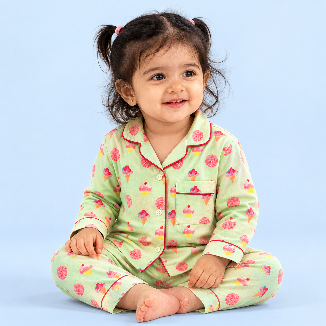 Ice Creams &amp; Cupcakes Full Sleeves Night Suit