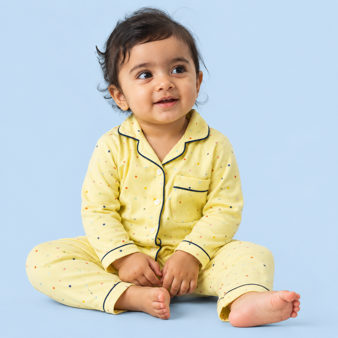 Polka Party Full Sleeves Night Suit